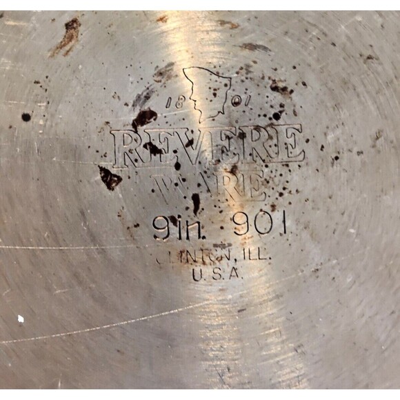 Revere Ware 9” Stainless Steel Disk Bottom Tri-Ply Skillet/Fry Pan, #901 –No Lid - Picture 11 of 12